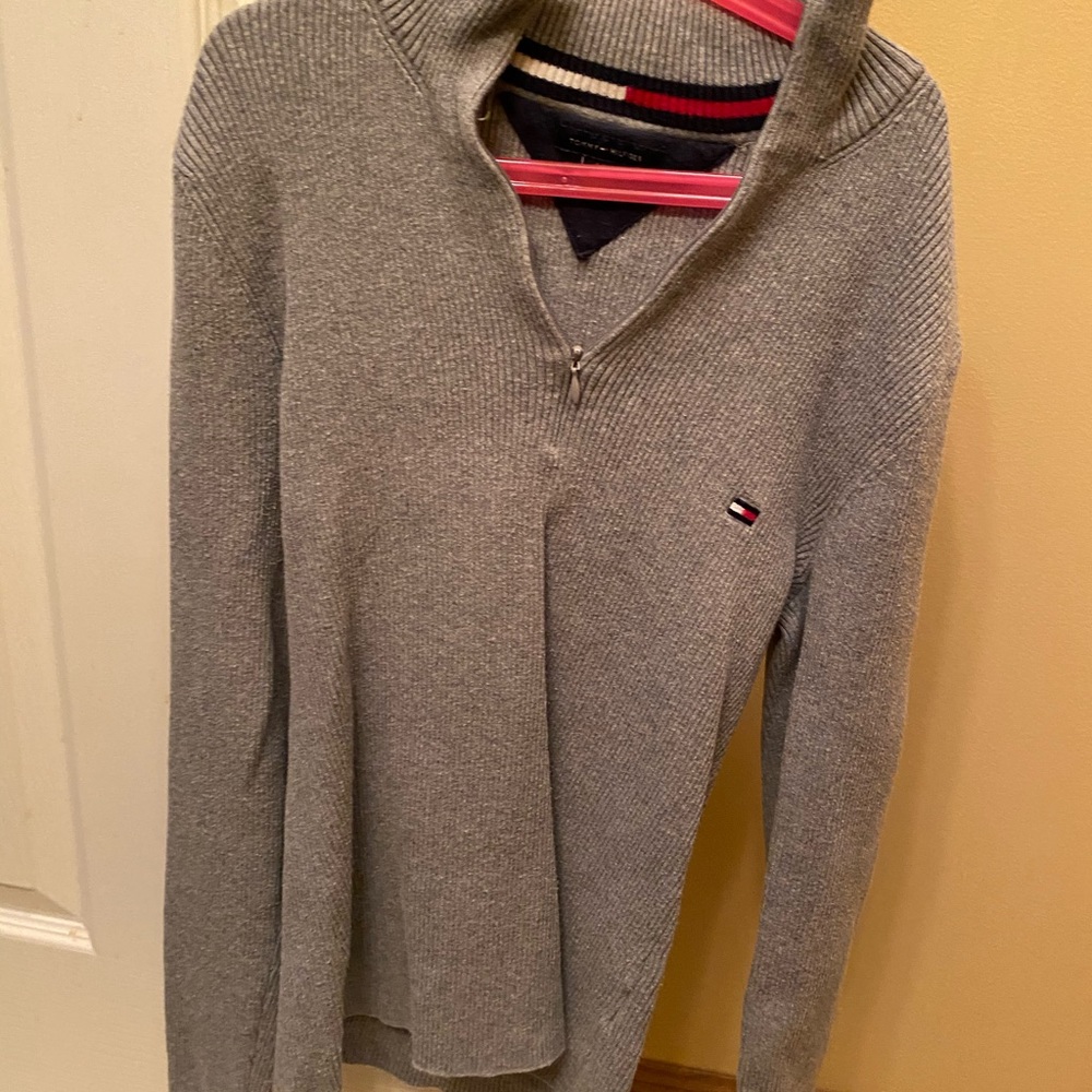 tommy hilfiger grey sweater